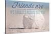 Friends are Like Seashells - Sand Dollar-Lantern Press-Stretched Canvas