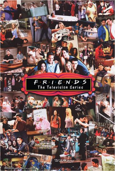 Friends- Collage-null-Lamina Framed Poster