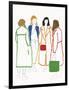 Friends Du Jour - Let's Shop-Aurora Bell-Framed Giclee Print