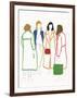 Friends Du Jour - Let's Shop-Aurora Bell-Framed Giclee Print