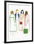 Friends Du Jour - Let's Shop-Aurora Bell-Framed Giclee Print