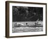 Friends Enjoying Themselves on Their Canoe Trip in the Potomac River-Thomas D^ Mcavoy-Framed Photographic Print