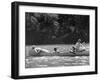 Friends Enjoying Themselves on Their Canoe Trip in the Potomac River-Thomas D^ Mcavoy-Framed Photographic Print