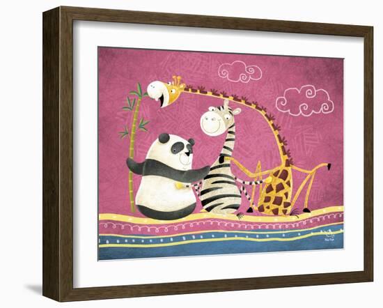 Friends Forever-Blue Fish-Framed Art Print