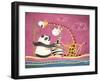 Friends Forever-Blue Fish-Framed Art Print