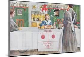 Friends from the Town: Dining Room Scene, Published in "Lasst Licht Hinin" (Let in More Light) 1909-Carl Larsson-Mounted Giclee Print