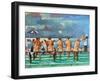 Friends On The Jetty-Ronald West-Framed Art Print