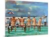 Friends On The Jetty-Ronald West-Mounted Art Print