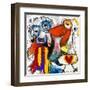 Friends-Martin Kalhoej-Framed Art Print