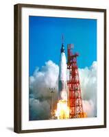 Friendship 7 Spacecraft Launches on a Mercury-Atlas Rocket on Feb. 20 1962-null-Framed Photographic Print