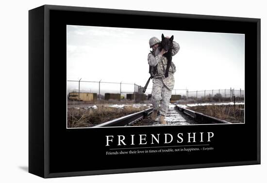 Friendship: Inspirational Quote and Motivational Poster-null-Framed Stretched Canvas