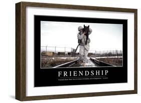 Friendship: Inspirational Quote and Motivational Poster-null-Framed Photographic Print