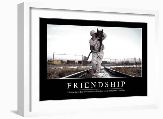 Friendship: Inspirational Quote and Motivational Poster-null-Framed Photographic Print