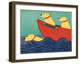 Friendship1 All Yellow Dogs-Stephen Huneck-Framed Giclee Print