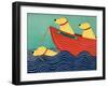 Friendship1 All Yellow Dogs-Stephen Huneck-Framed Giclee Print