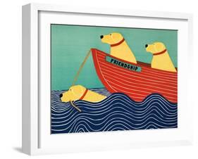 Friendship1 All Yellow Dogs-Stephen Huneck-Framed Giclee Print