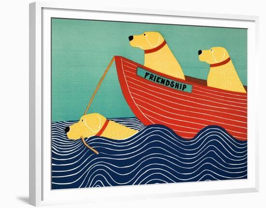 Friendship1 All Yellow Dogs-Stephen Huneck-Framed Premium Giclee Print