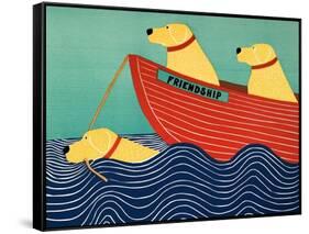 Friendship1 All Yellow Dogs-Stephen Huneck-Framed Stretched Canvas