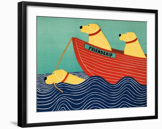 Friendship1 All Yellow Dogs-Stephen Huneck-Framed Giclee Print