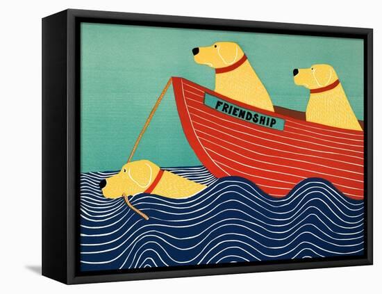 Friendship1 All Yellow Dogs-Stephen Huneck-Framed Stretched Canvas