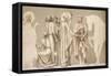 Friesland for the Decoration of the Pantheon: Saints-Pierre Puvis de Chavannes-Framed Stretched Canvas