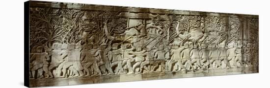 Frieze, Angkor Wat, Cambodia-null-Stretched Canvas