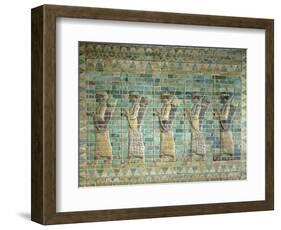 Frieze of Archers, from the Palace of Darius the Great (548-486 BC) at Susa, Iran Achaemenid Period-null-Framed Giclee Print