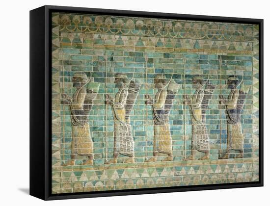 Frieze of Archers, from the Palace of Darius the Great (548-486 BC) at Susa, Iran Achaemenid Period-null-Framed Stretched Canvas