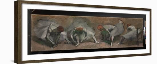 Frieze of Dancers, C.1895 (Oil on Fabric)-Edgar Degas-Framed Giclee Print