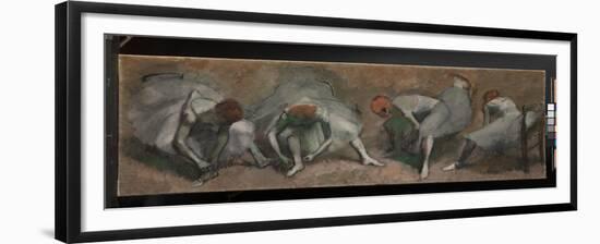 Frieze of Dancers, C.1895 (Oil on Fabric)-Edgar Degas-Framed Giclee Print