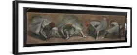 Frieze of Dancers, C.1895 (Oil on Fabric)-Edgar Degas-Framed Giclee Print