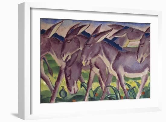 Frieze of Donkeys, 1911-Franz Marc-Framed Giclee Print