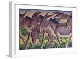 Frieze of Donkeys, 1911-Franz Marc-Framed Giclee Print