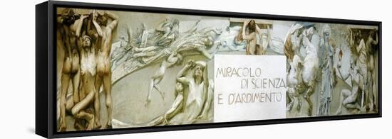 Frieze of Lazio, Miracle of Science and Daring, 1924-Giulio Aristide Sartorio-Framed Stretched Canvas