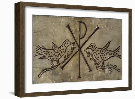 Frieze with the Early Christian Symbol of Peace-null-Framed Giclee Print