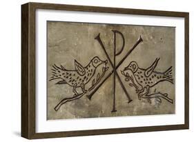 Frieze with the Early Christian Symbol of Peace-null-Framed Giclee Print