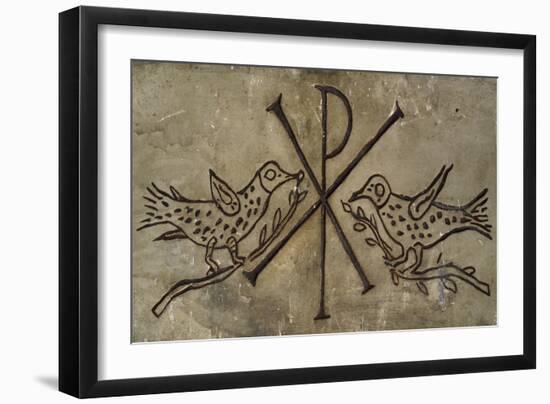 Frieze with the Early Christian Symbol of Peace-null-Framed Giclee Print