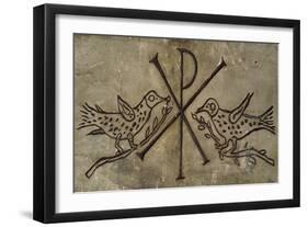 Frieze with the Early Christian Symbol of Peace-null-Framed Giclee Print