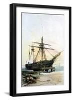 Frigate, 19th Century-L & Lauvergne Sabatier-Framed Giclee Print