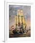 Frigate Bellona, Vice Admiral of Venetian Fleet, August 18, 1849, Italy, 19th Century-null-Framed Giclee Print