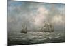 Frigate Hove-To, Awaiting a Pilot-Richard Willis-Mounted Giclee Print