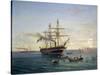 Frigate Price Umberto Rescuing Shipwrecked Re D'Italia Battleship-Tommaso De Simone-Stretched Canvas