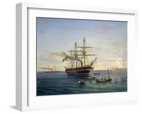 Frigate Price Umberto Rescuing Shipwrecked Re D'Italia Battleship-Tommaso De Simone-Framed Giclee Print