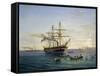 Frigate Price Umberto Rescuing Shipwrecked Re D'Italia Battleship-Tommaso De Simone-Framed Stretched Canvas