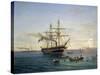 Frigate Price Umberto Rescuing Shipwrecked Re D'Italia Battleship-Tommaso De Simone-Stretched Canvas