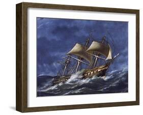 Frigate Regina of Kingdom of Sardinia-null-Framed Giclee Print