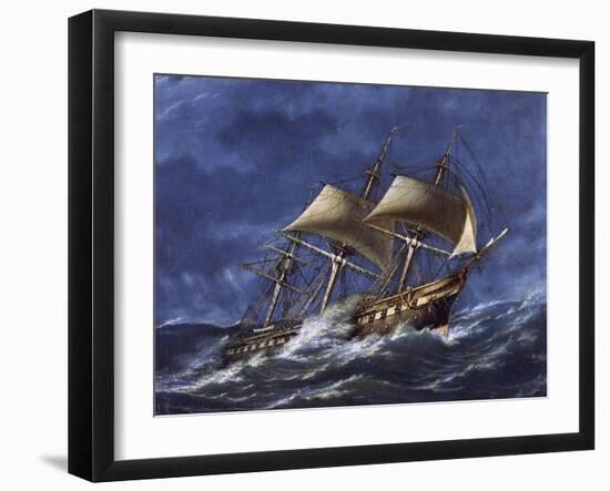 Frigate Regina of Kingdom of Sardinia-null-Framed Giclee Print