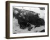 Frightened Children Taking Cover in the Woods During Russian Air Raid-Carl Mydans-Framed Photographic Print