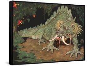 Frightened Dragon-null-Framed Stretched Canvas