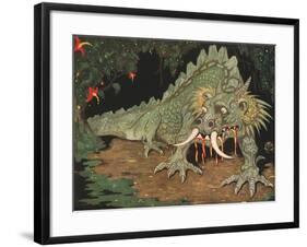 Frightened Dragon-null-Framed Art Print